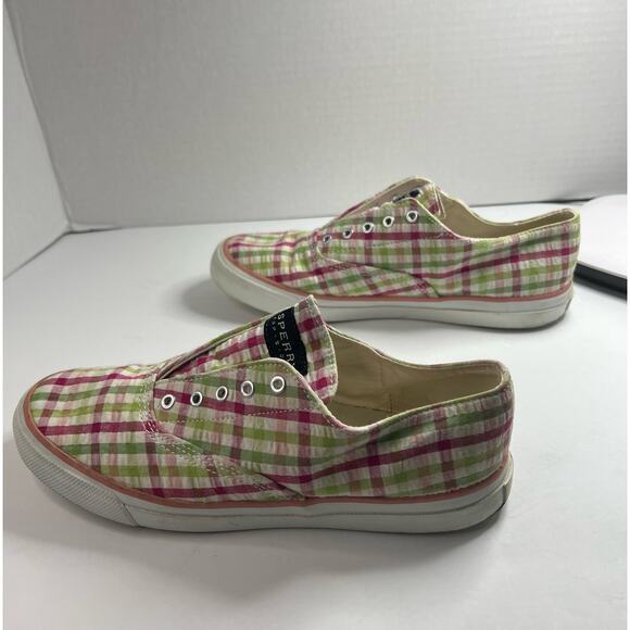 Sperry Top-Sider Women's Cameron Plaid Slip On Sneakers Boat Shoes Size 8 - Picture 6 of 9
